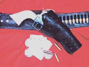 Single action leather holster crossdraw